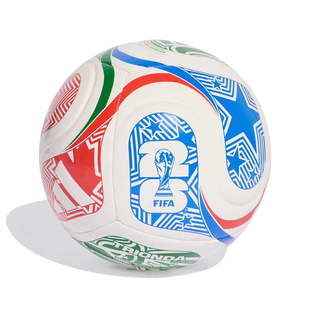 WC Club Soccer Ball - White/Viv Red/Glo Blue