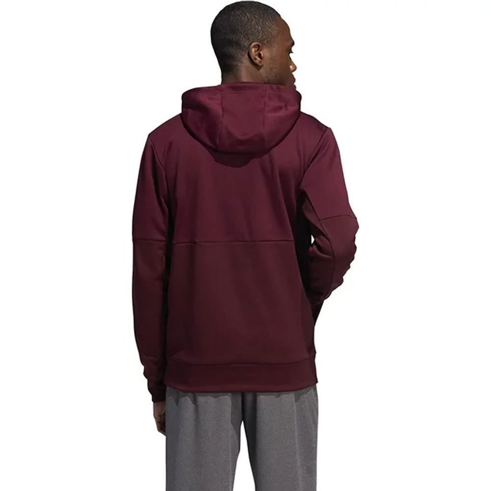 adidas Men's Team Issue Pullover Hooded Sweatshirt - Burgundy