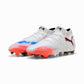Men's Future 8 Match FG/AG Soccer Cleat - Puma White/Puma Black/Glowing Red - Regular (D)