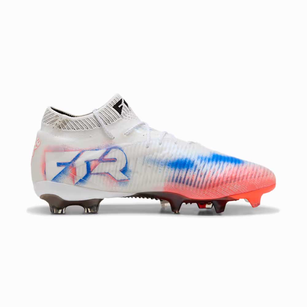 Men's Future 8 Ultimate FG Soccer Cleat - Puma White/Puma  Black/Glowing Red - Regular (D)