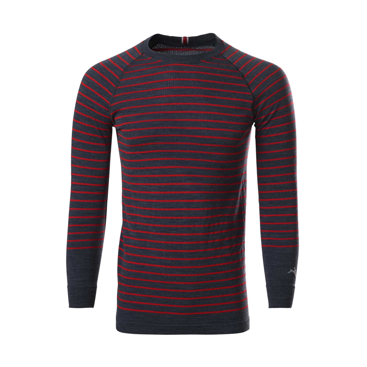Men's Brighton Base Layer - Navy/Racing Red Stripe