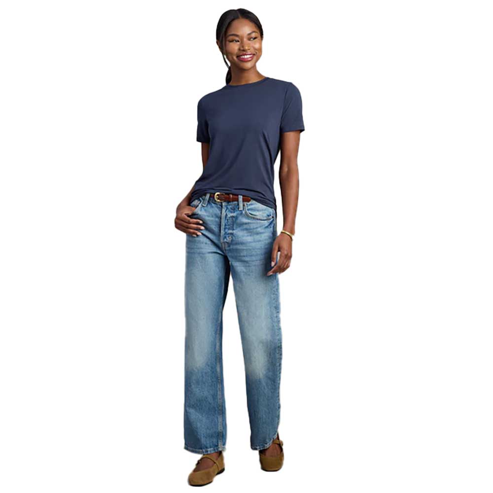 Women's Featherweight Rib Tee - Navy Blue