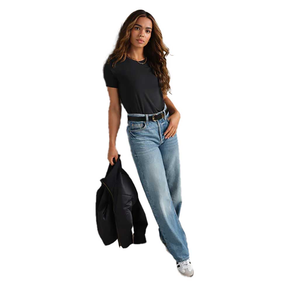 Women's Featherweight Rib Tee - Pure Black