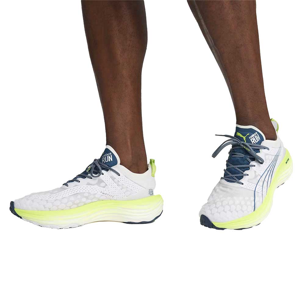 Men's Foreverrun Nitro Running Shoe - PUMA White/Ocean Tropic/Lime Pow - Regular (D)