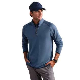 Men's Founder's Golf 1/4 Zip - Vintage Indigo