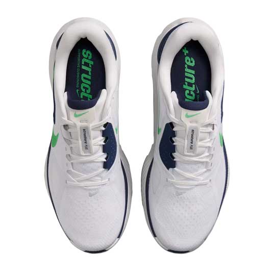 Men's Nike Structure Plus - White/Green Spark/Midnight Navy - Regular (D)