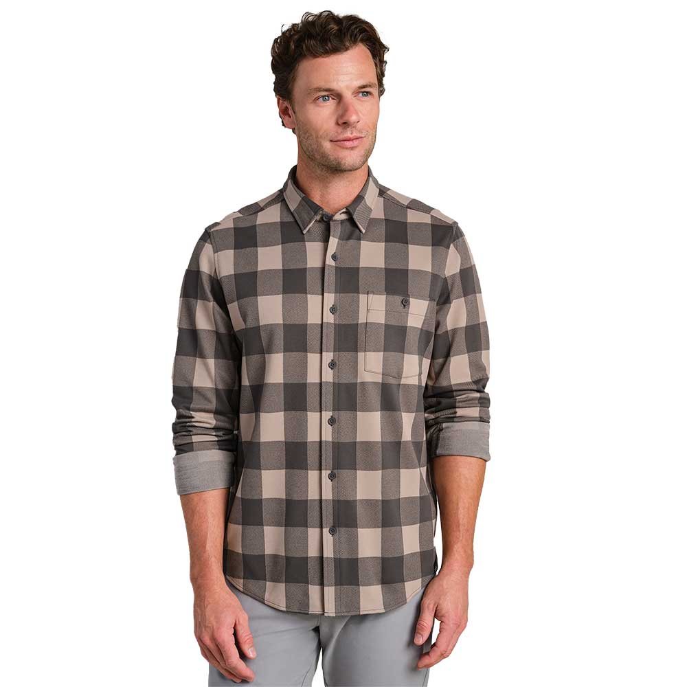 Men's Hardy Flannel Shirt - Foggy Taupe/Iron Buffalo