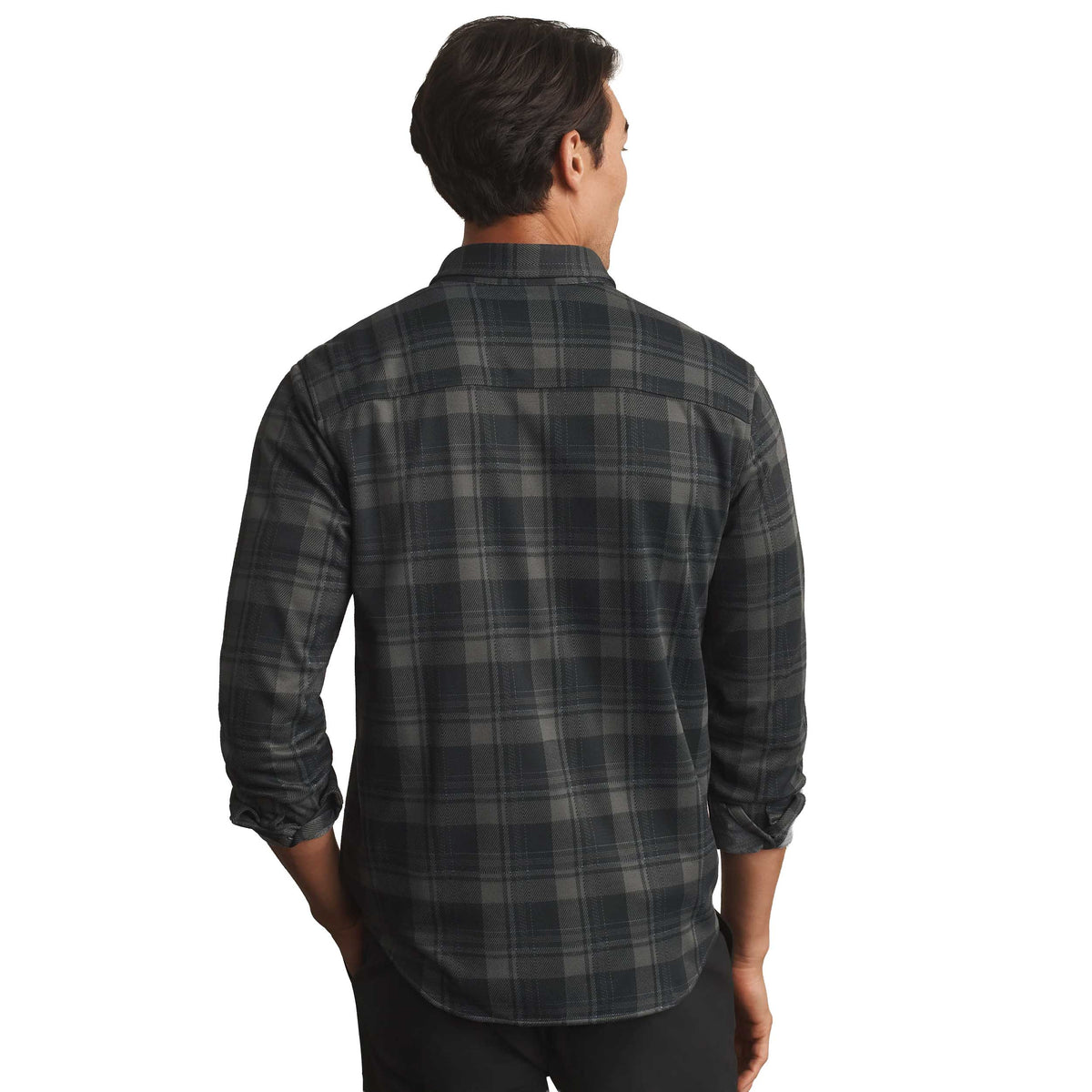 Men's Hardy Flannel Shirt - Pure Black Buffalo Plaid