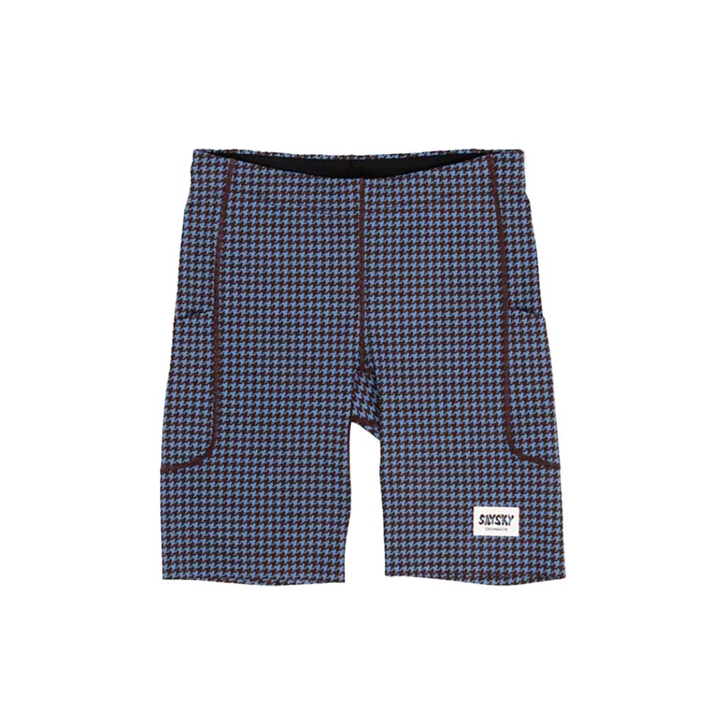 M Houndstooth Combat+ Short Tights 9" - Blue AOP