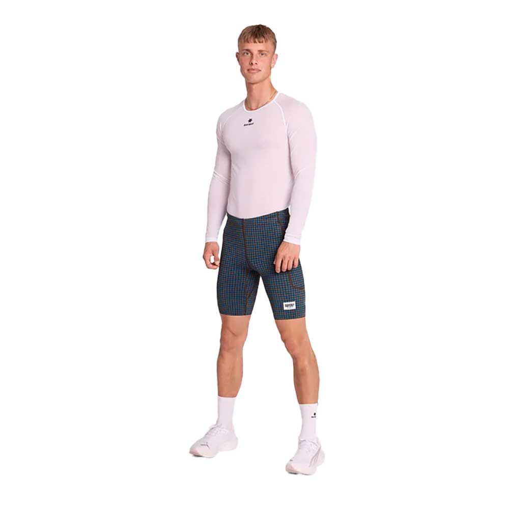 M Houndstooth Combat+ Short Tights 9" - Blue AOP