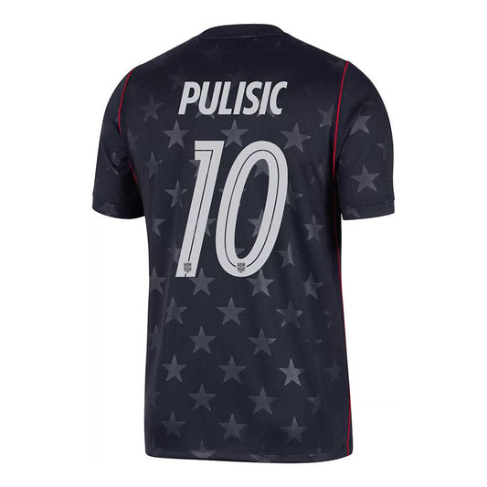 Men's USA DF SS Away Stadium Jersey PULISIC #10 - Dark Obsidian/Pure Platinum