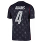 Men's USA DF SS Away Stadium Jersey ADAMS #4 - Dark Obsidian/Pure Platinum