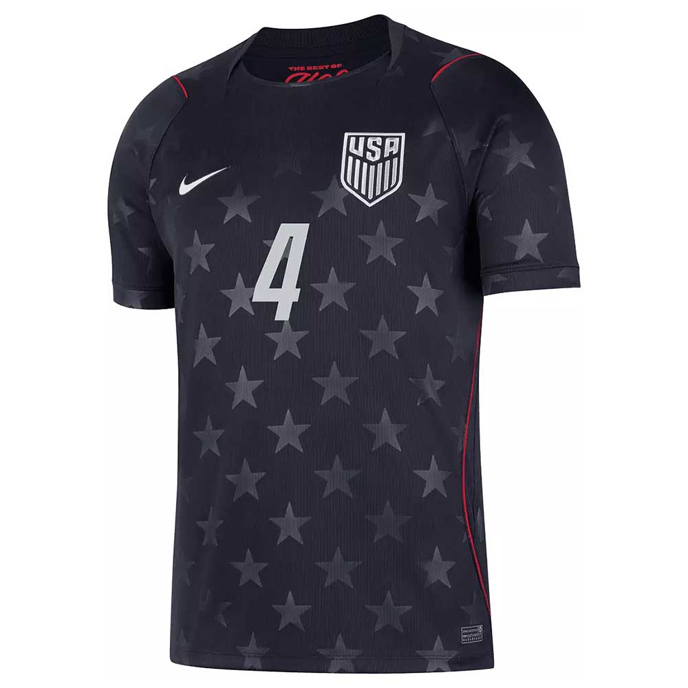 Men's USA DF SS Away Stadium Jersey ADAMS #4 - Dark Obsidian/Pure Platinum