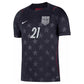 Men's USA DF SS Away Stadium Jersey WEAH #21 - Dark Obsidian/Pure Platinum