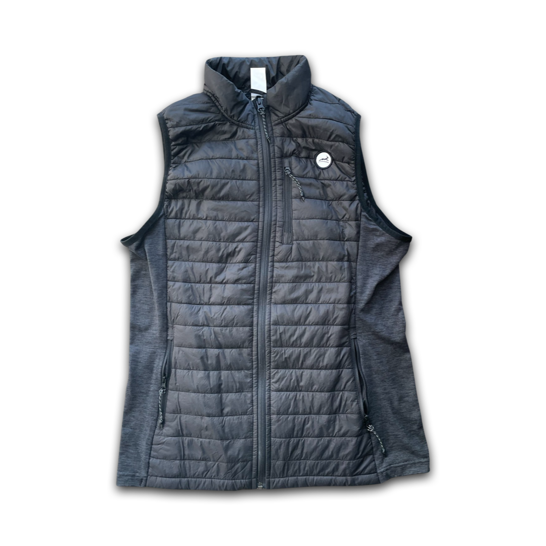 Women's Synthetic Down Vest - Black/Black Embroidered Gazelle Patch