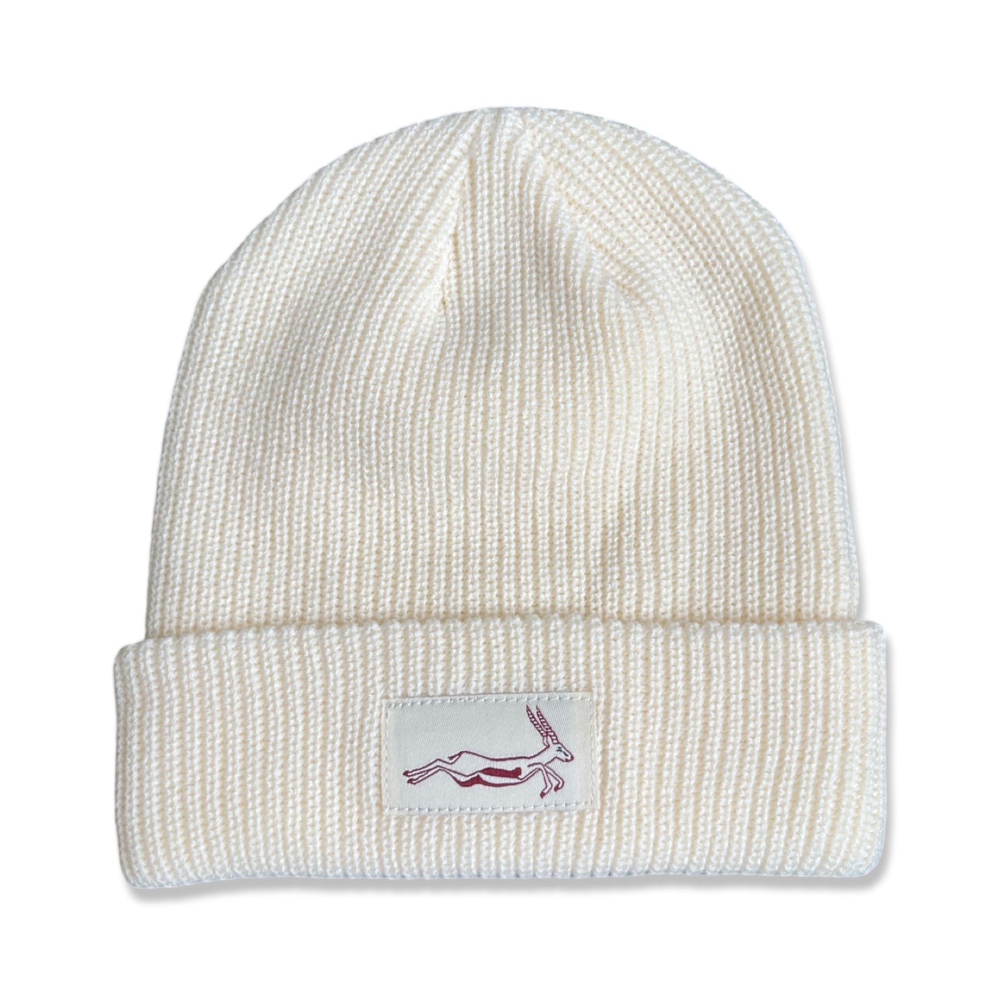 Vintage Gazelle Fisherman Beanie - Cream/Burgundy