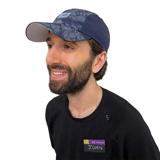 Gazelle Shoe Graphic Run Hat with Bonded Seams - Navy/Blue Finch