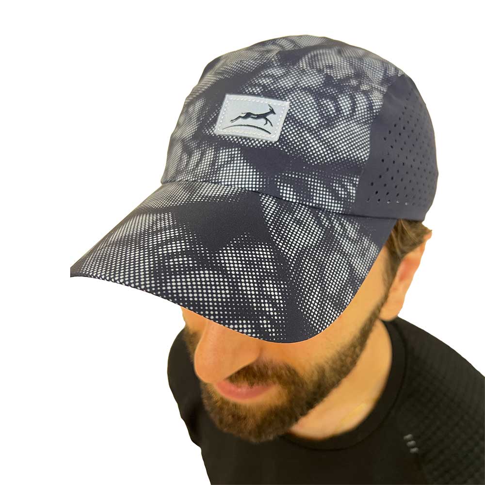 Gazelle Shoe Graphic Run Hat with Bonded Seams - Navy/Blue Finch