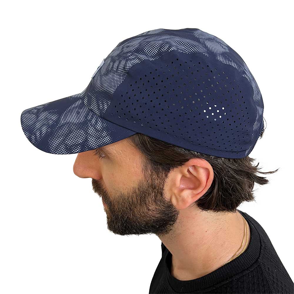Gazelle Shoe Graphic Run Hat with Bonded Seams - Navy/Blue Finch