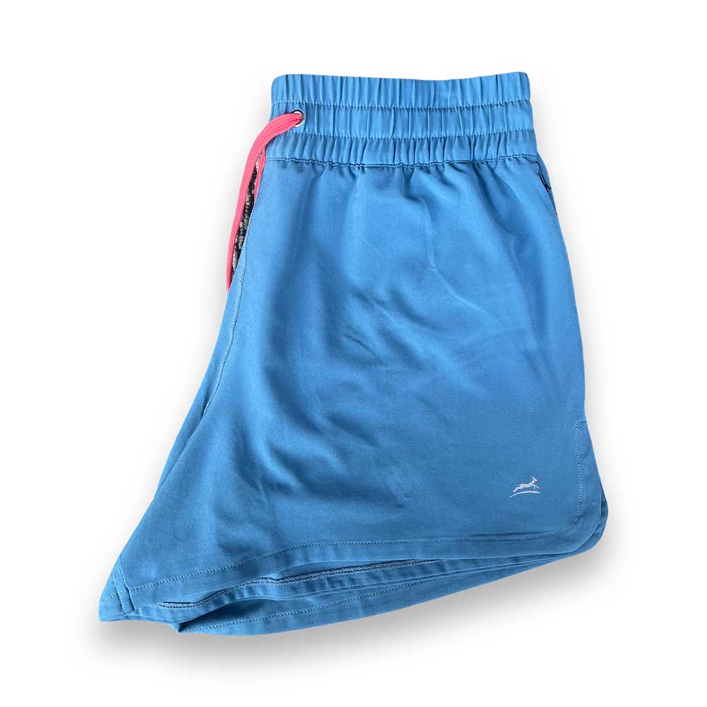 Women's Essential Running Short - Blue Ashes/Reflective 3M Gazelle Logo