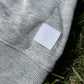 Global Running Day Poly-Cotton Crew - Heather Gray/White Woven Square Patch w/ Light Gray Gazelle