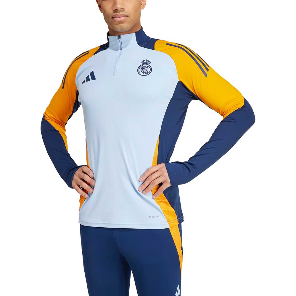 Men's Real Training Top - Glow Blue/Crew Orange/Team Navy Blue 2