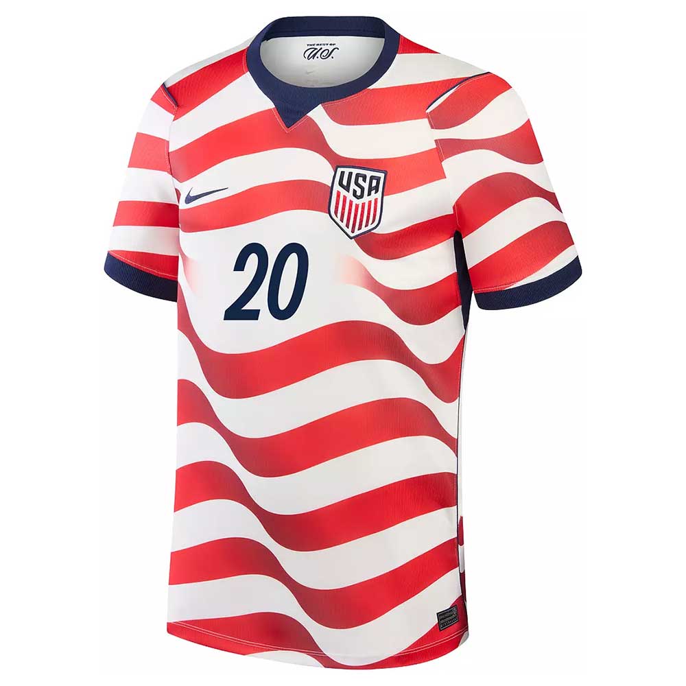 Men's USMNT 2026 Home Jersey BALOGUN #20 - Sail/Midnight Navy/Midnight Navy