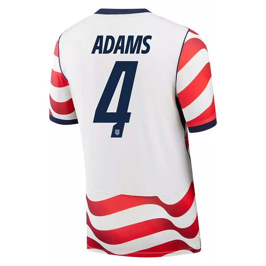Men's USMNT 2026 Home Jersey ADAMS #4 - Sail/Midnight Navy/Midnight Navy