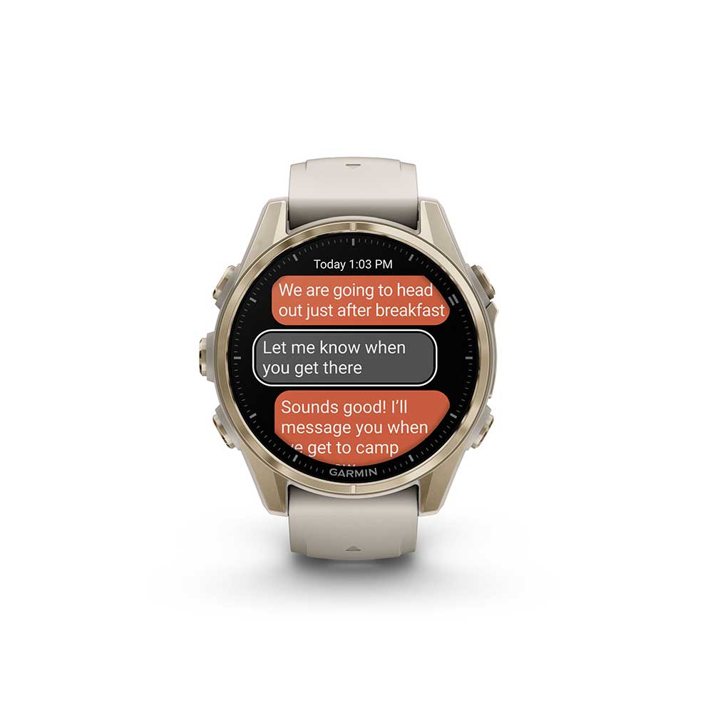 fenix 43 mm, AMOLED, Sapphire Soft Gold/Fog Gray/Dark