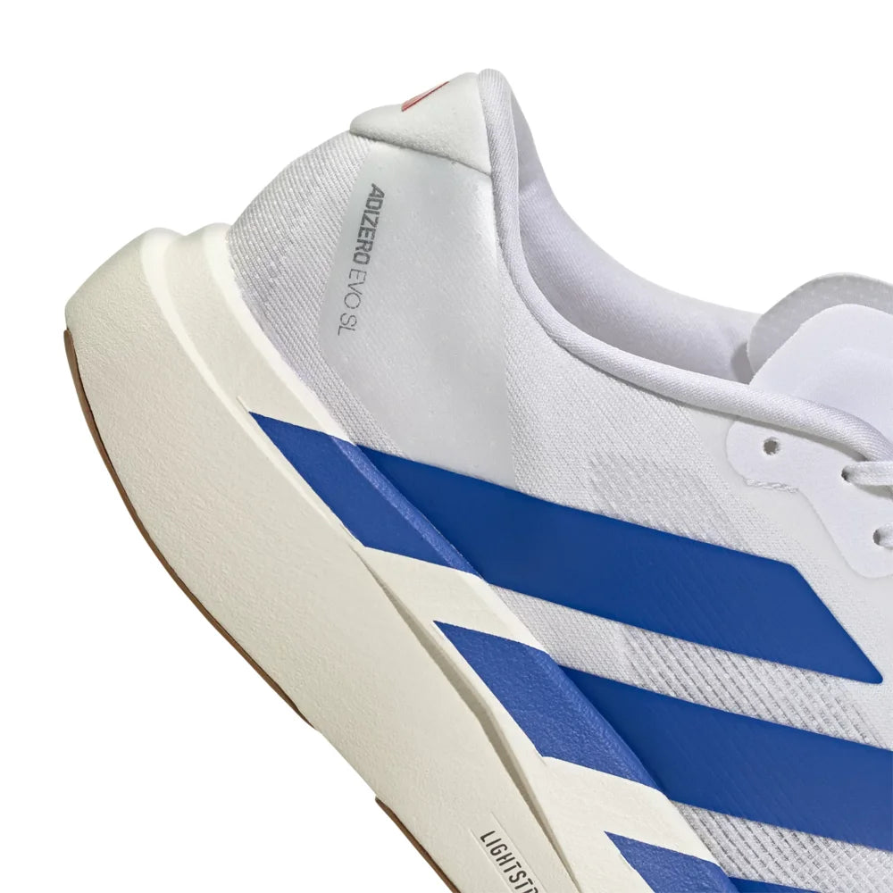 adidas Adizero Evo SL Men's Shoes White/Royal Blue/Pure Ruby / 9.5 adidas Adizero Evo SL Men's Shoes White/Royal Blue/Pure Ruby / 9.5