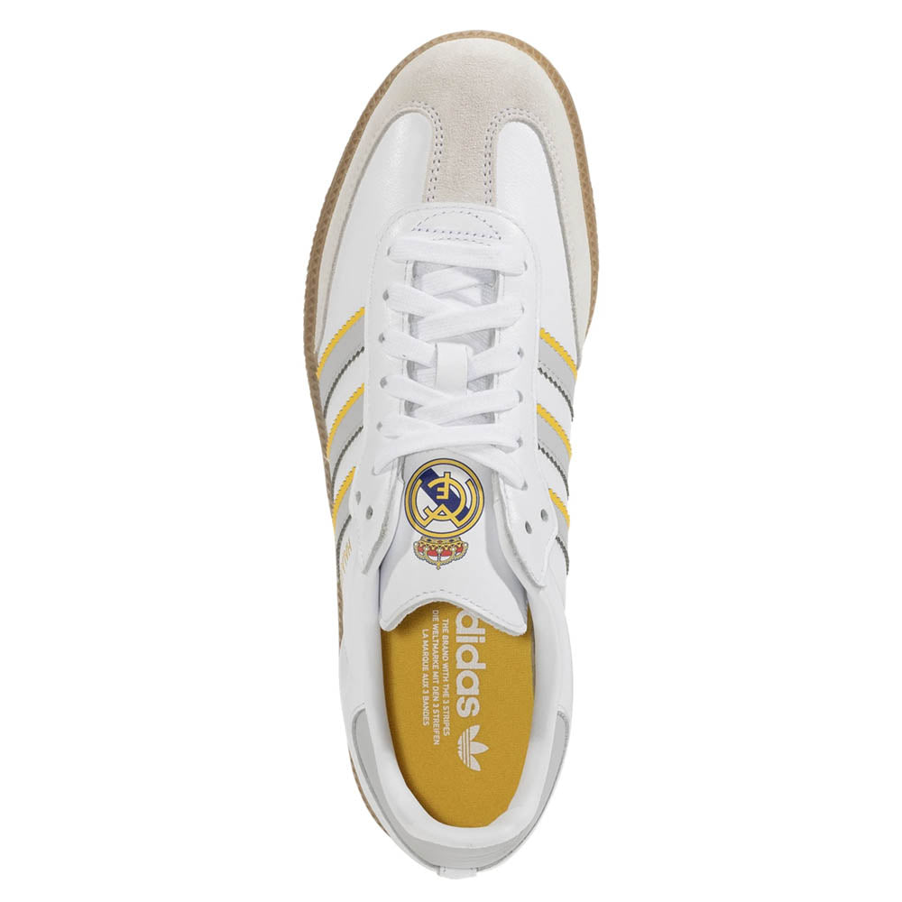 Men's Samba Real Soccer Shoe - Cloud White/Lght Solid Grey/Gum 4 - Regular (D)
