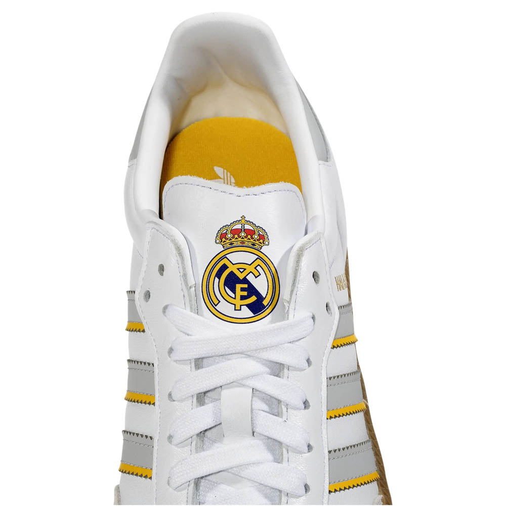 Men's Samba Real Soccer Shoe - Cloud White/Lght Solid Grey/Gum 4 - Regular (D)