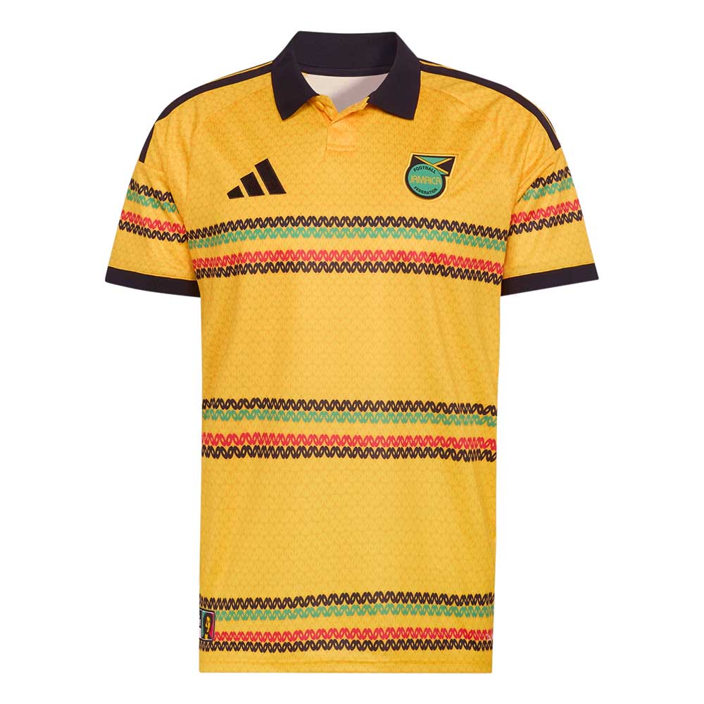 Men's Jamaica Home Jersey - Bold Gold/Vivid Green/Vivid Red
