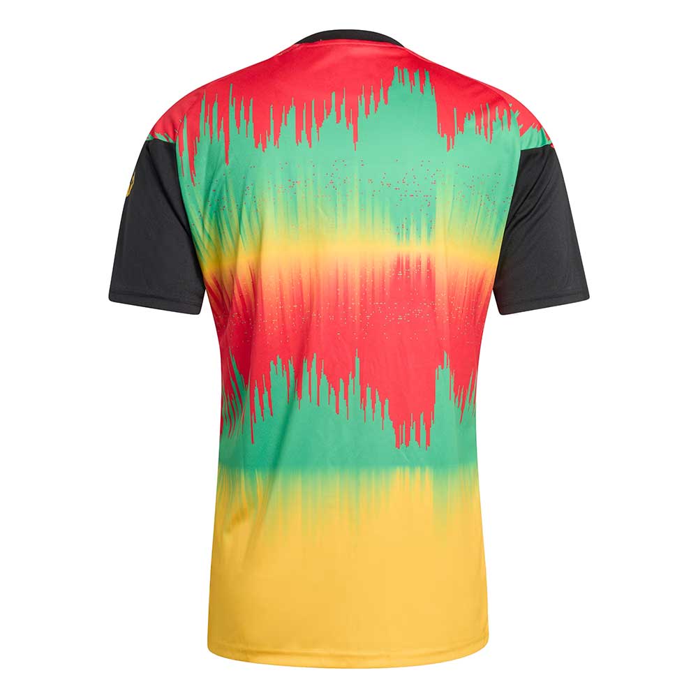 Men's Jamaica Home Prematch  Jersey - Bold Gold/Vivid Green/Vivid Red