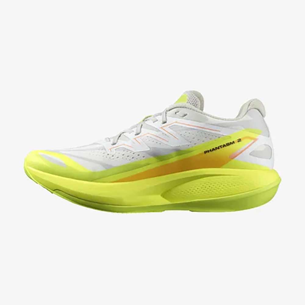 Men's Phantasm 2 Running Shoe - White/Safety Yellow/Metal - Regular (D)