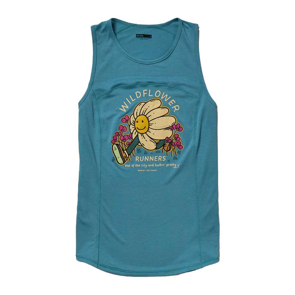 Women's Run All Day Tank - Wildflower Cerulean