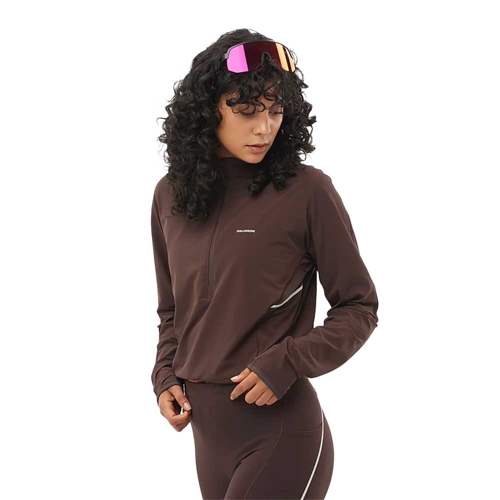 Women's Sense Aero Hybrid Crop Pullover - Coffee Bean