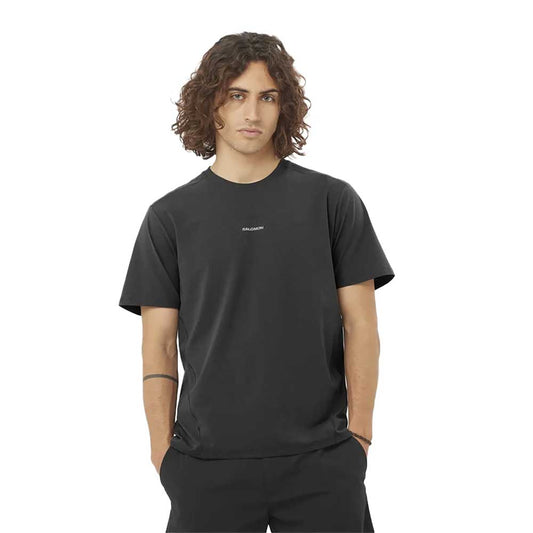 Men's Trackline Short Sleeve Tee - Deep Black