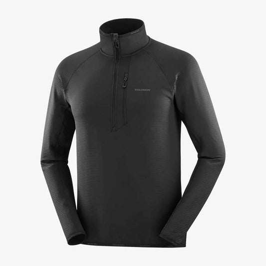 Men's Essential Lightwarm 1/2 Zip - Deep Black
