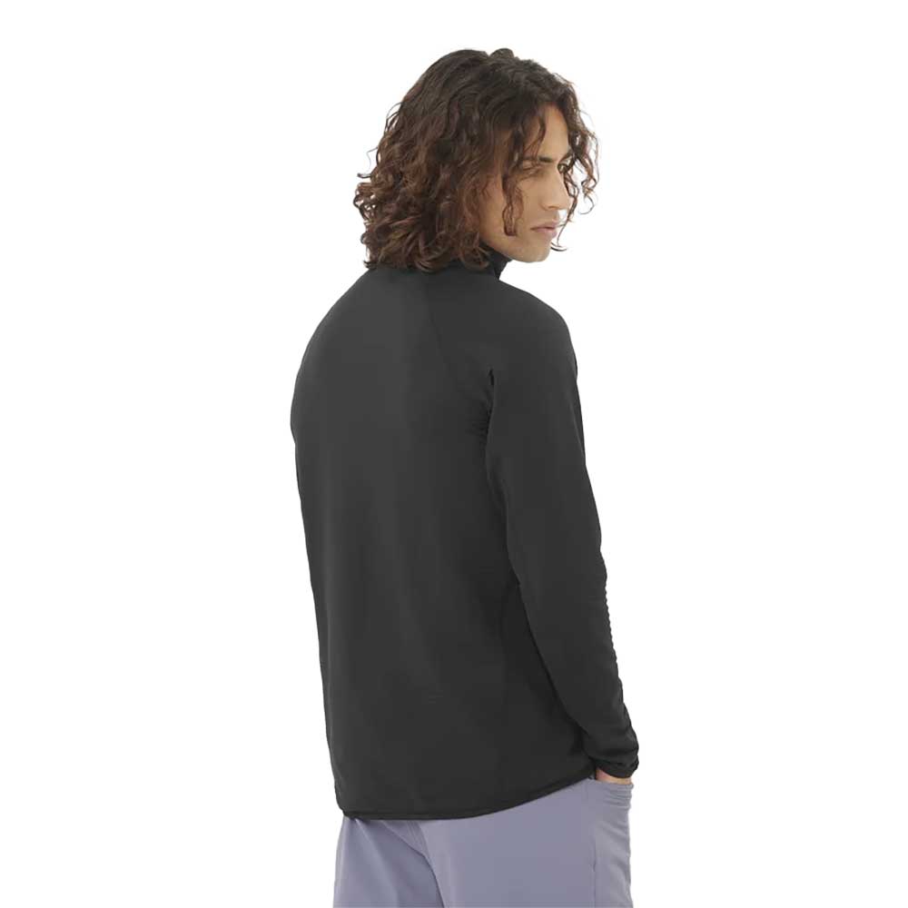 Men's Essential Lightwarm 1/2 Zip - Deep Black