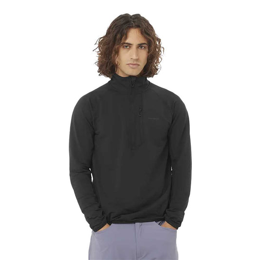 Men's Essential Lightwarm 1/2 Zip - Deep Black