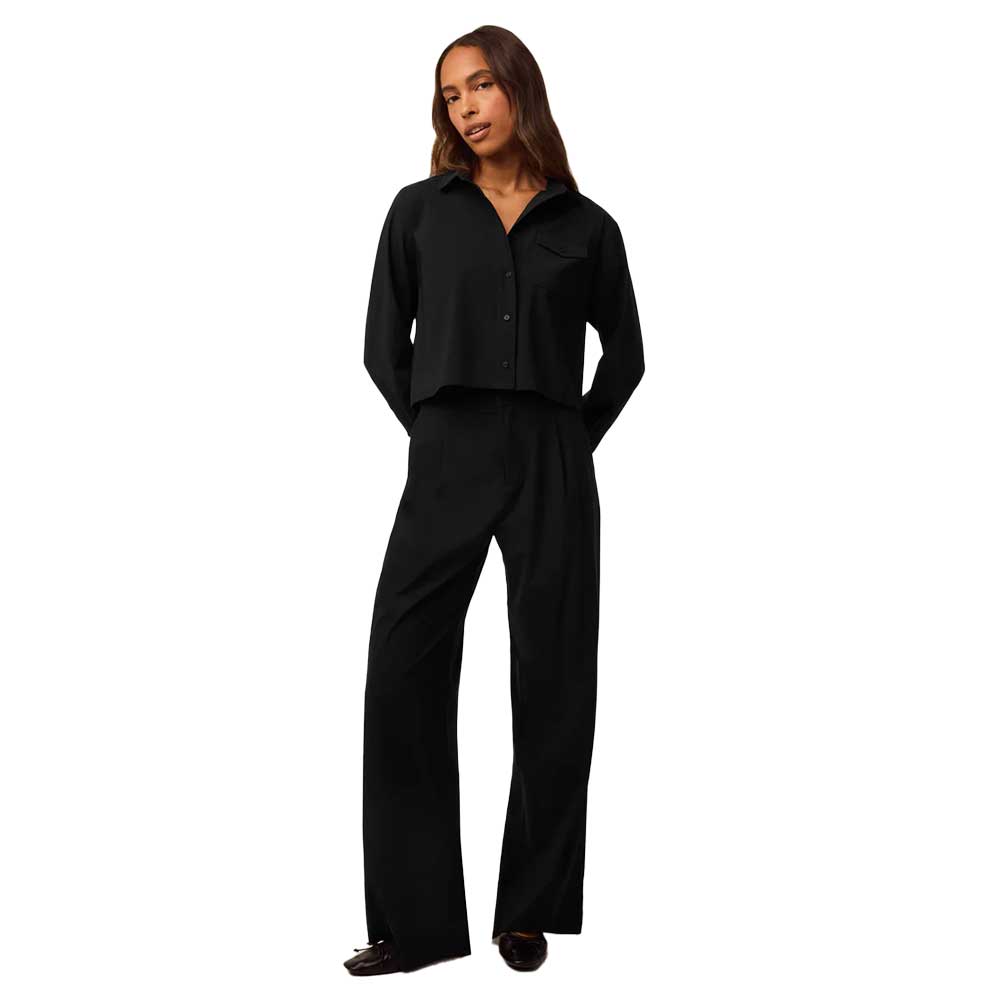 Women's Phoenix Long Sleeve Button Down Crop Top - Shepherd