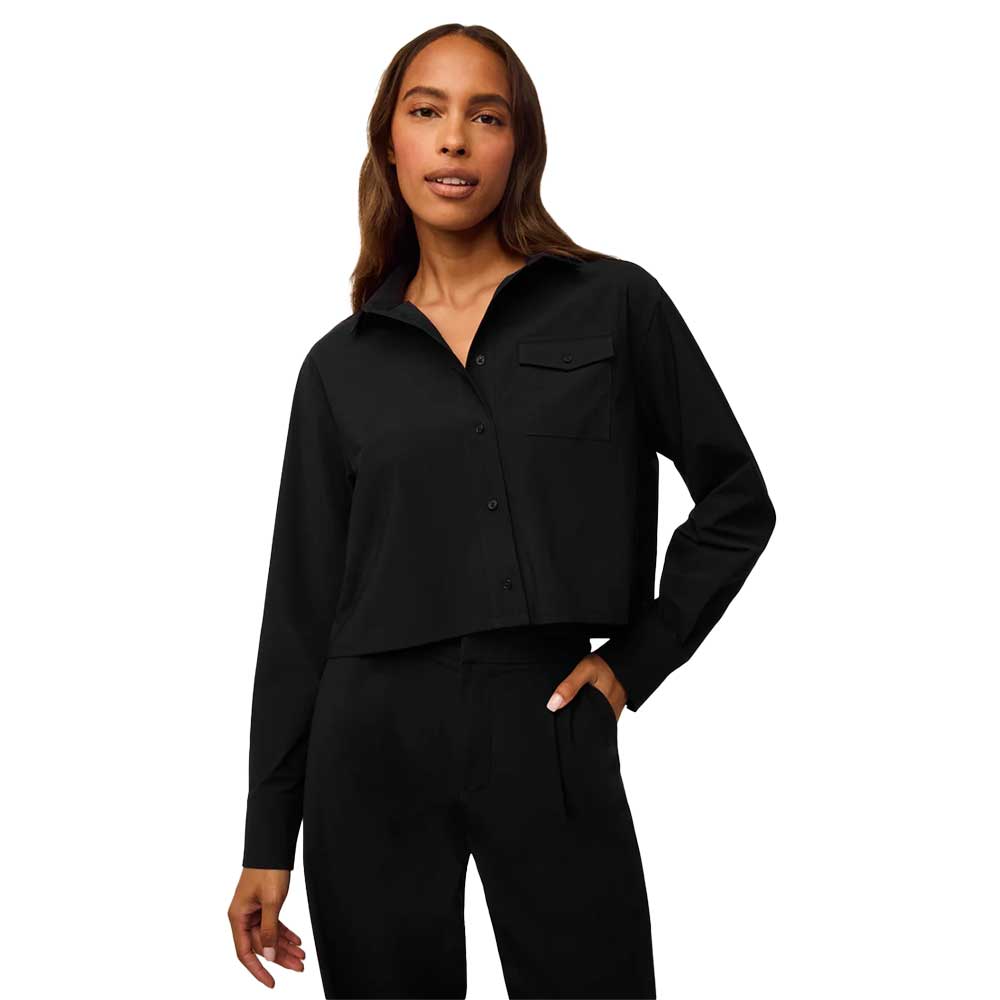 Women's Phoenix Long Sleeve Button Down Crop Top - Shepherd