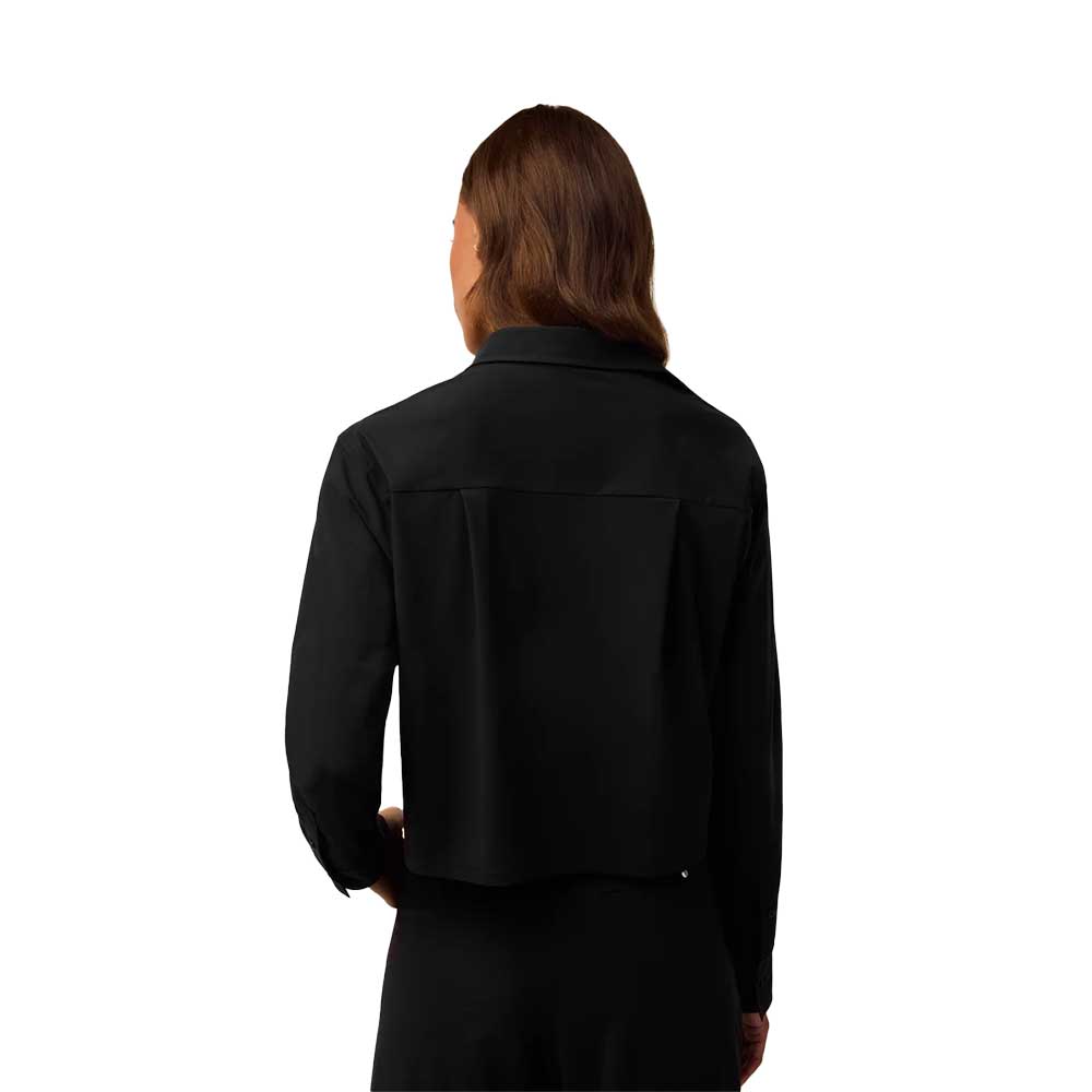 Women's Phoenix Long Sleeve Button Down Crop Top - Shepherd