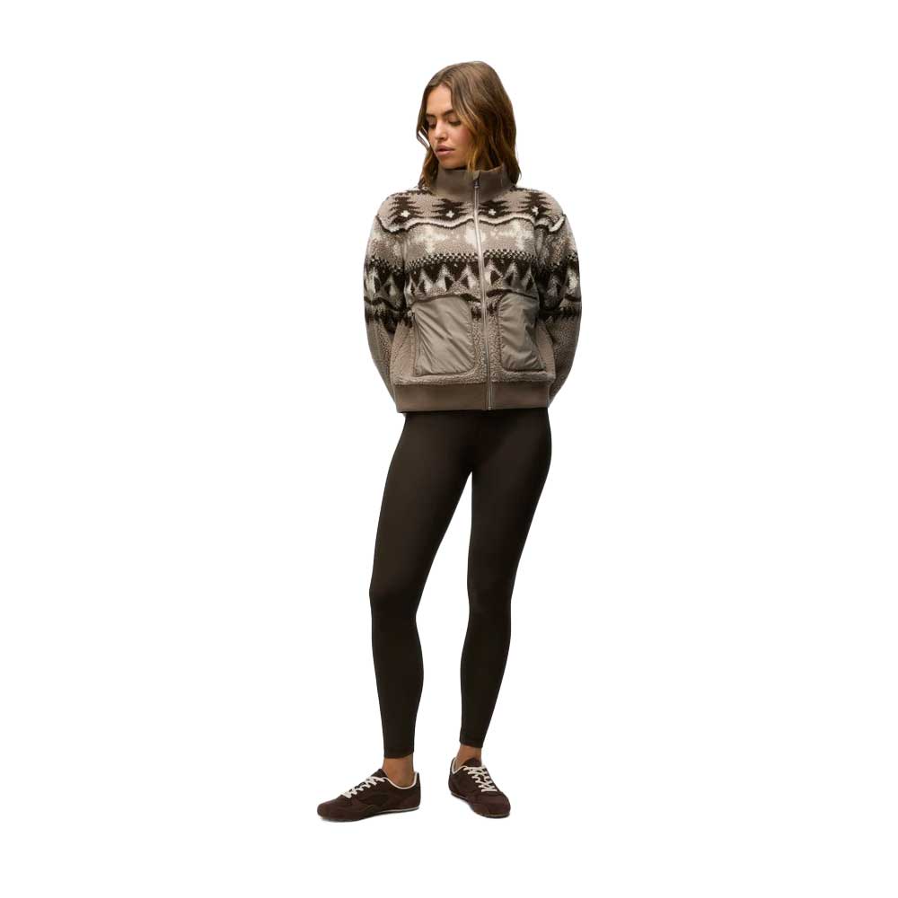Women's Fair Isle Sherpa Full Zip - Clay Multi