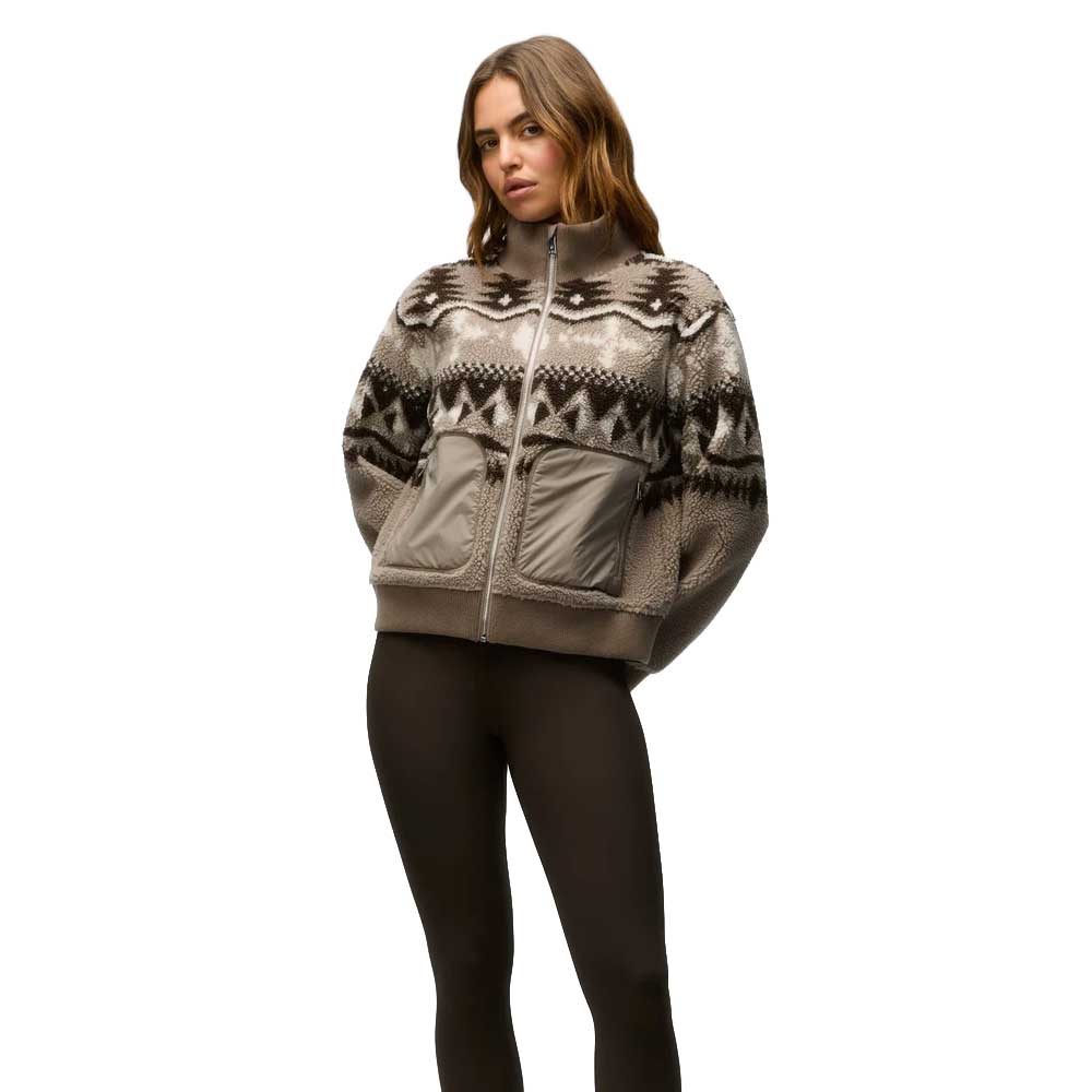 Women's Fair Isle Sherpa Full Zip - Clay Multi