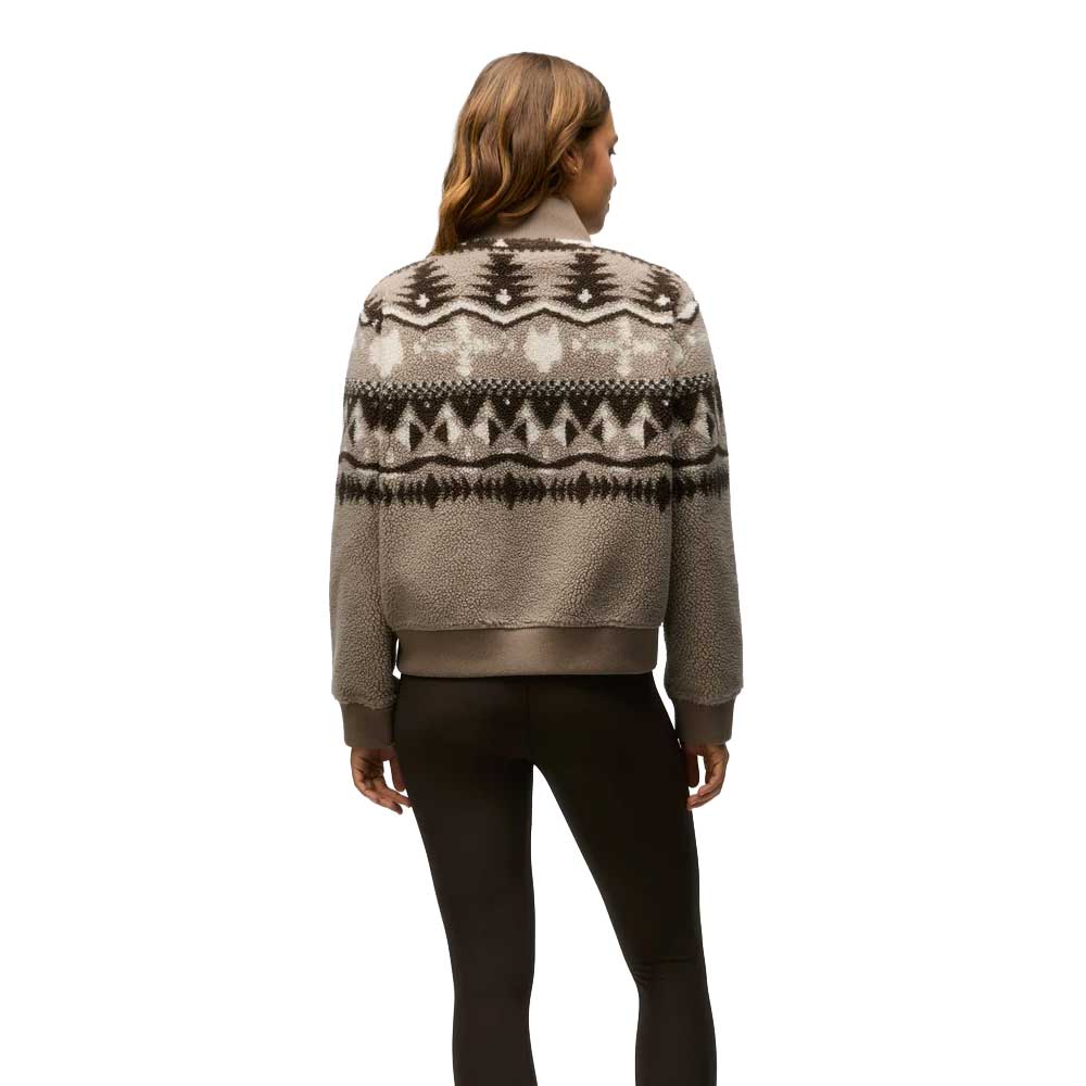 Women's Fair Isle Sherpa Full Zip - Clay Multi