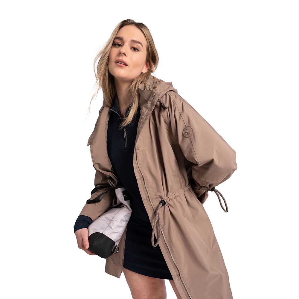 Women\'s Piper Oversized Rain Jacket - Fossil – Gazelle Sports | Jacken