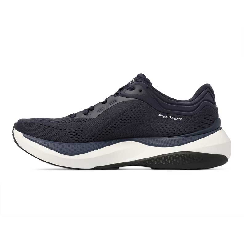 Men's Aura 2 Running Shoe - Navy/White - Wide (2E)