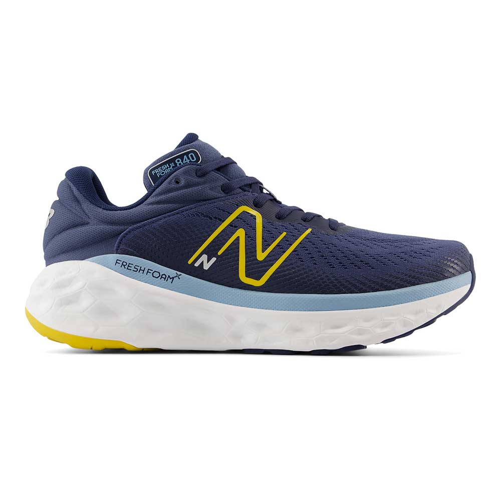 Men's Fresh Foam X 840v1 Running Shoe - Vintage Indigo/Ginger Lemon - Wide (2E)